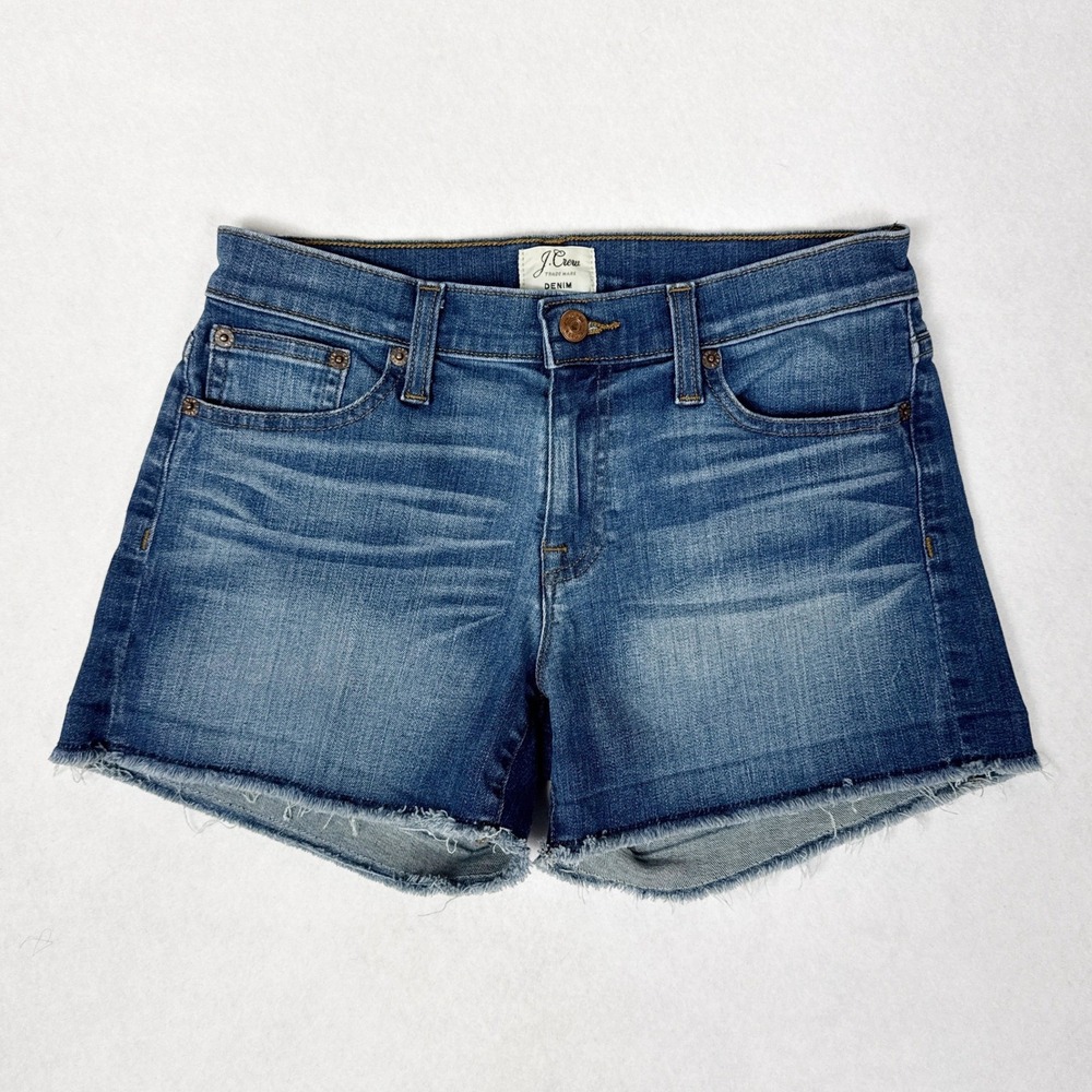 J Crew Denim Shorts Womens 26 Blue Cutoff‎ Raw Hem Classic